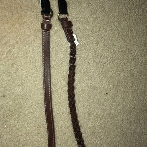 set of two brown belts